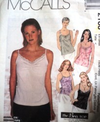 2183 STRETCH STRAPPY BUILT IN BRA TOP TIE OR NOT PATTERN 4,6